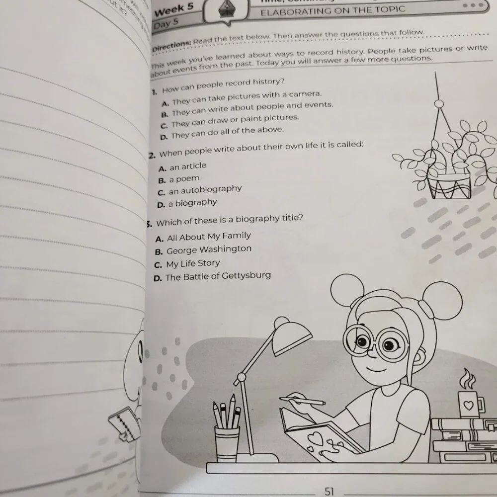 NEW 2nd Grade Social Studies: Daily Practice Workbook 20 Weeks of Fun Activities